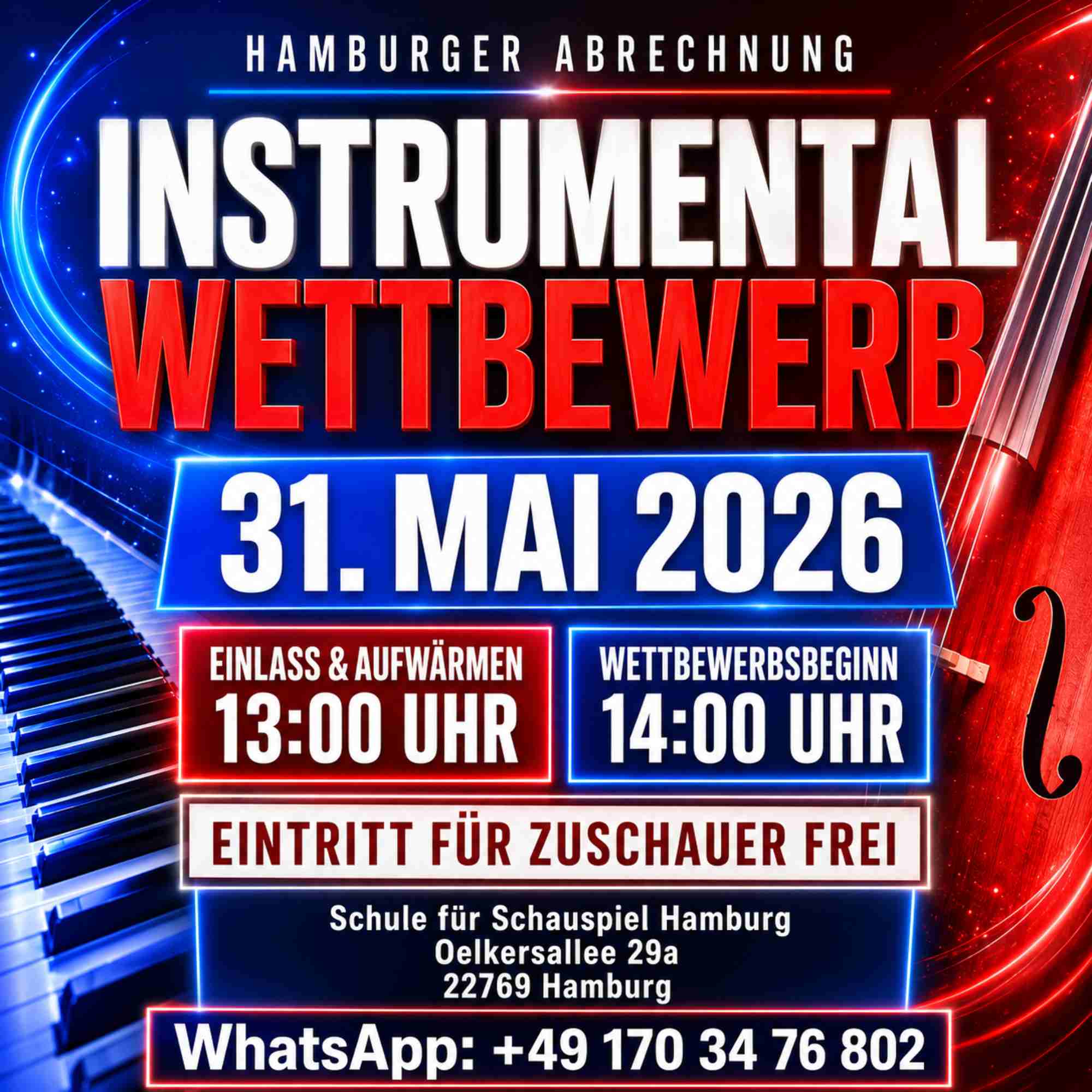 Instrumentalwettbewerb Hamburger Abrechnung 2026
